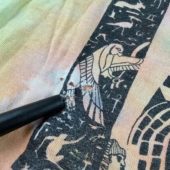 Vintage Egypt Tye Dye Shirt Size Large USA Made - Picture 6 of 7